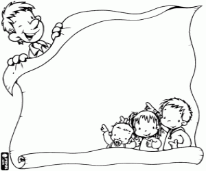 Babalar günü için tebrik kartı boyama