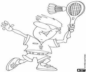 Badminton smash boyama