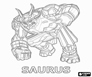 Bakugan triceratops, Saurus boyama