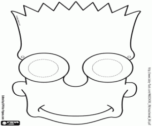 Bart Simpson maskesi boyama