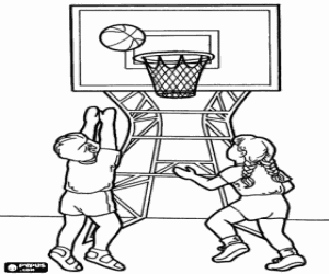 Basketbol ve çocuk boyama