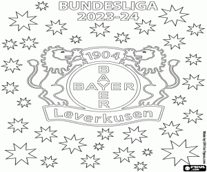 Bayer Leverkusen, şampiyon 2023-2024 boyama