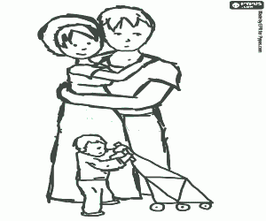 Bir bebeğin ilk adımlar boyama