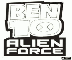 Ben 10 Logo Alien Force boyama