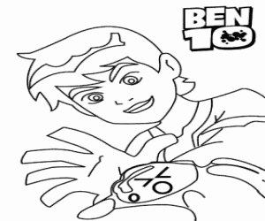 Ben 10 ve Omnitrix boyama