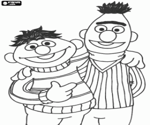 Bert ve Ernie, iki çok iyi arkadaş boyama