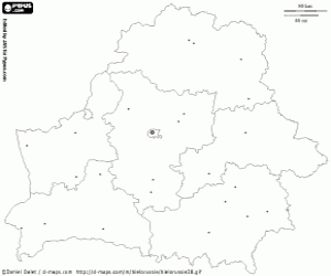 Beyaz Rusya Haritası boyama