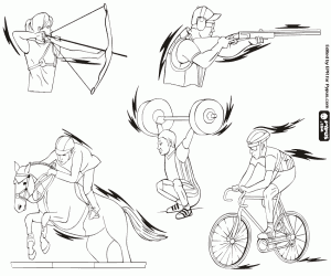 Beş Olimpiyat spor boyama