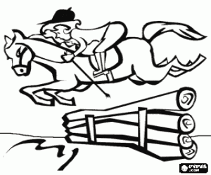 Binicilik atlama bir egzersiz boyama