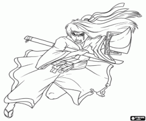 Bir mücadele içinde Samurai boyama