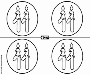 On birinci doğum günü partisi davetiyesi boyama