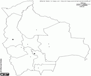 Bolivya Haritası boyama