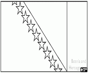 Bosna-Hersek bayrağı boyama