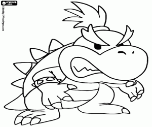 Bowser Jr, Süper Mario Bros boyama