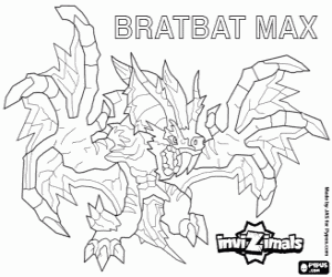 Bratbat Max, vampir Invizimals boyama