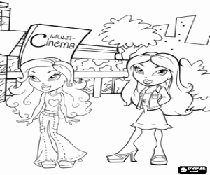 Bratz Kızları sinemaya gidiyor boyama