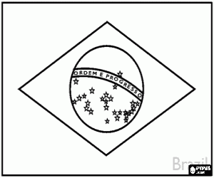 Brezilya bayrağı boyama