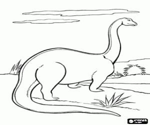 Brontosaurus ufka bakan boyama