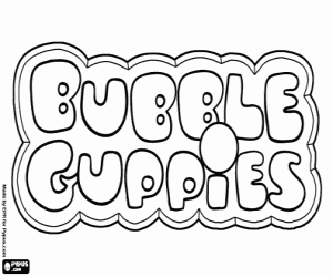 Bubble Guppies logosu boyama