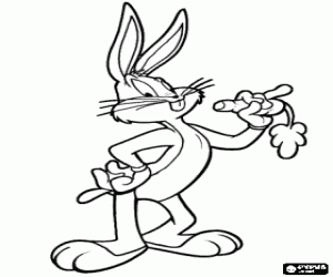 Bugs bunny tavşan Looney Tunes boyama