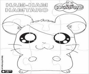 Bulmaca Hamtaro hamster boyama