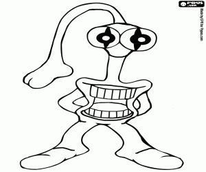 Burun ile bir hortum olarak alien boyama