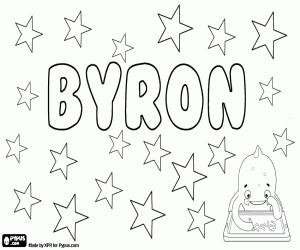 Byron, çocuk için İngilizce adı boyama
