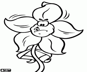 Bir böcek ile bir nergis boyama