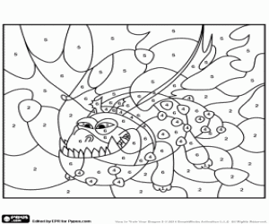 Büyük ejderha, renk numaralarına göre boyama