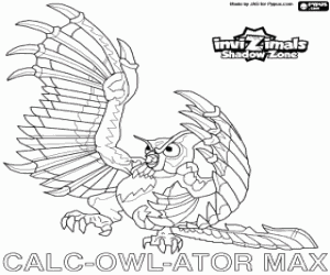Calc-Owl-Ator Max, Invizimals Shadow Zone boyama