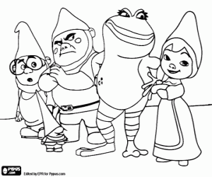 Capulet'ın Bahçe gnomes boyama