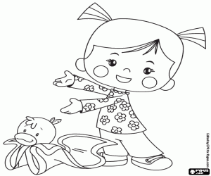 Chloe ve ördek battaniyesi boyama