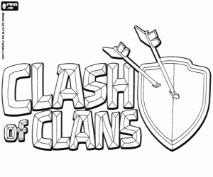 Clash of Clans logo boyama