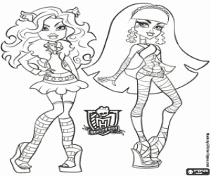 Clawdeen ve Cleo, Monster High boyama