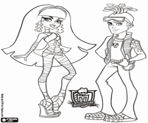 Cleo ve Deuce ikili Monster High boyama