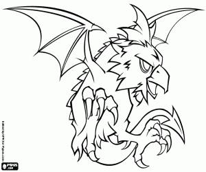 Cockatrice, efsanevi bir yaratık boyama