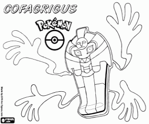 Cofagrigus, bir pokemon boyama
