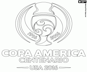 Copa América Centenario 2016 logosu boyama