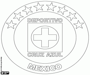 Cruz Azul FC logosu boyama