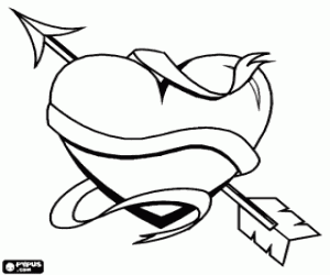 Cupid ok ile kalbi boyama