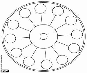 Daireli dairesel mandala boyama
