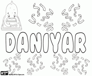 Daniyar, erkek adı boyama