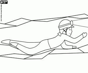 Dar bir mağarada bir speleologist boyama