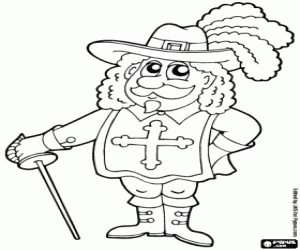 D'Artagnan, en ünlü silahşör boyama