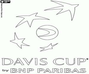 Davis Kupası ve BNP Paribas logosu boyama