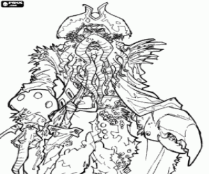 Davy Jones, Karayip Korsanları boyama