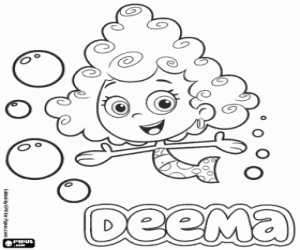 Deema deniz kızı, Bubble Guppies boyama
