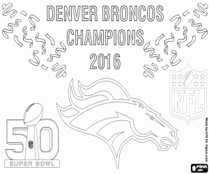 Denver Broncos, Super Bowl 2016 şampiyonları boyama