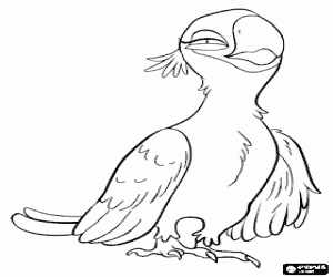 Değerli Amerika papağanı Jewel boyama