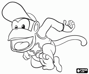 Diddy Kong, bir şempanze boyama